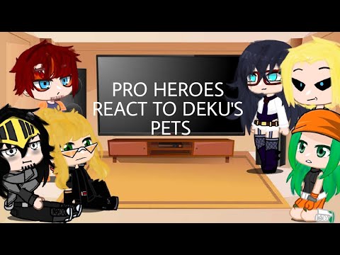 Pro heroes react to deku's pets/Mha BNHA/short/part 1