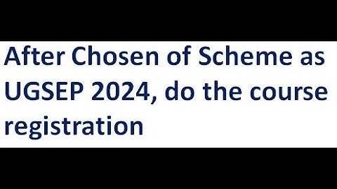 How to do the UUCMS Course Registration