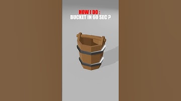 HOW I DO: Low Poly Bucket in Blender3d ? #3danimation #modeling #blender3d #lowpoly