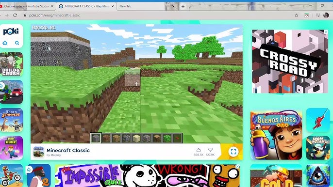 MINECRAFT CLASSIC Jogue Minecraft Classic no Poki Google Chrome sem a  nessecidade de baixar 