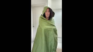 Large, Cozy & Waterproof 🌬️ DUKUSEEK Hooded Poncho Blanket Review #amazonreview #amazonfinds