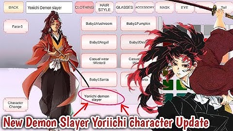 New Yoriichi Tsugikuni Character (Demon Slayer)in Sakura School Simulator