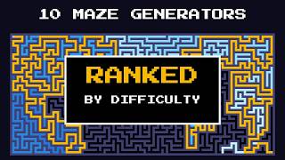Maze Generation Algorithms Ranked From Easiest to Hardest