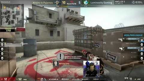 CS:GO - Xizt INSANE CLUTCH 1v3 in Pistol Round (Dust 2) - ESL Pro League Season Finals