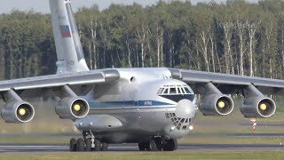 разворот на полосе и взлёт Ил-76МД RA-76741 ВКС России