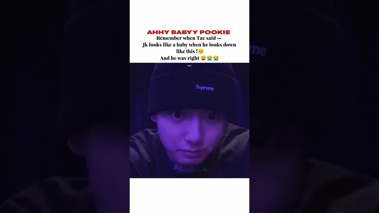 Remember when Tae said — Jk looks like a baby when he looks down like this !🥺😭