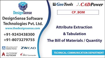 Attribute Extraction and Tabulation | The Bill of Materials / Quantity | CADPower Tutorial | CP_BOM