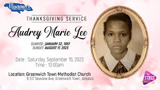 Thanksgiving Service for the Life of Audrey Lee