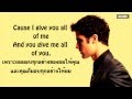 All Of Me - John Legend [By Glee] [Sub Thai] [lyrics Eng ] [ซับไทย]