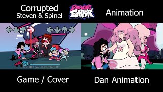 FNF You'll Make the Change | Corrupted Steven and Spinel | Game\/Cover x FNF Animation Comparison