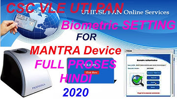 CSC UTI Pan Mantra Device Full settings video And Aadhaar Re Authentication in UTIITSL HINDI 2020