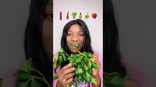 [ASMR] Eating challenge -- Deborah yowa 🍒🥑🍔🥩