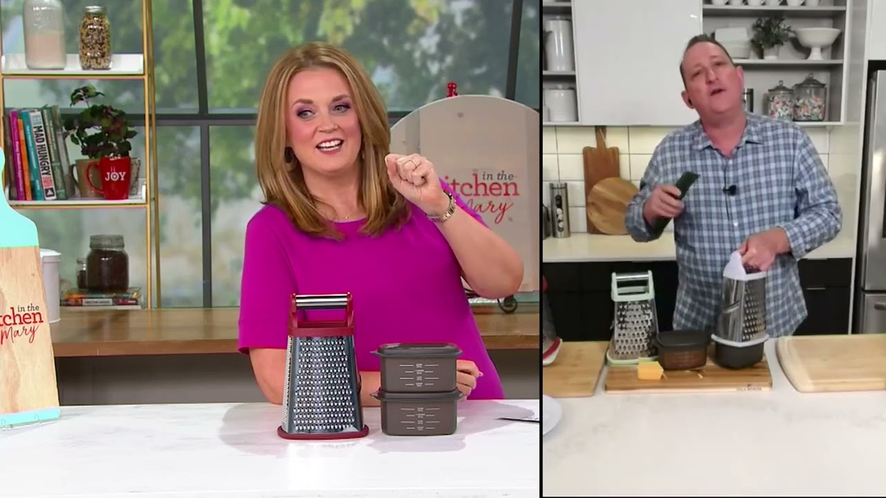 KitchenAid Box Grater with 2 Catch Bins and Lids on QVC