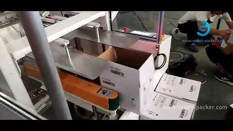 Automatic carton box forming erecting bottom tape  sealing machine box erector line