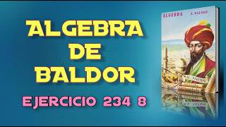 Baldor's Algebra From Scratch - Exercise 234 8