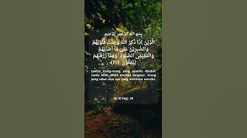 Thumbnail of Surat Al Hajj ayat 35 | Tanda orang taat kepada Allah