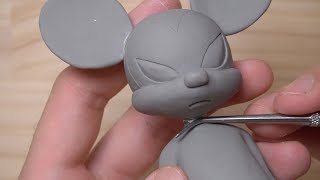 ミッキーマウス（闇）作ってみた/mickey mouse sculpting making figure
