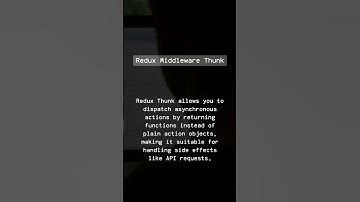How does Redux Thunk middleware handle async? #shorts #reactjs