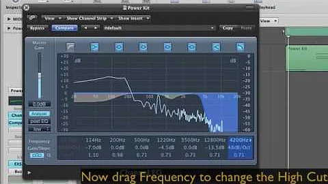 How to use high and low cut in Logic