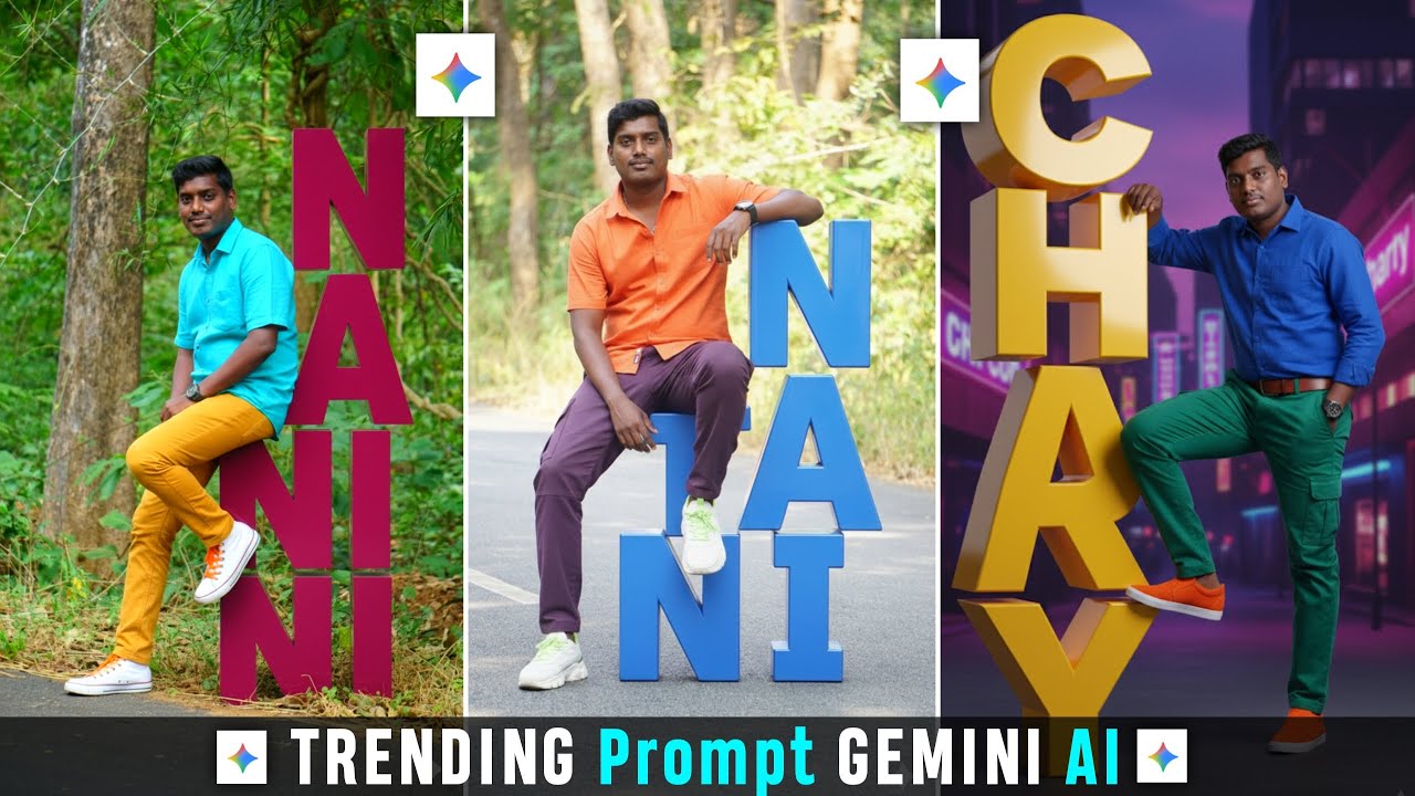 Ultra Realistic Digital Art Photo Editing in Gemini AI | Stylish 3D Text Effect