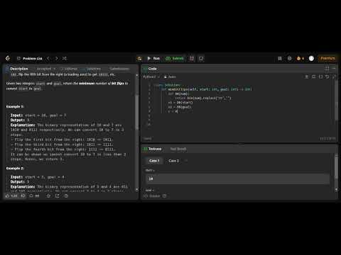 Leetcode 2220. Minimum Bit Flips to Convert Number