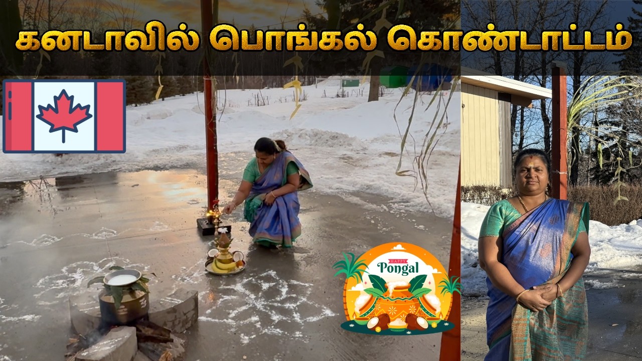 🇨🇦Oru kutti Pongal celebration in Canada | Canada Tamil Vlog | Pongal celebration vlog in Tamil