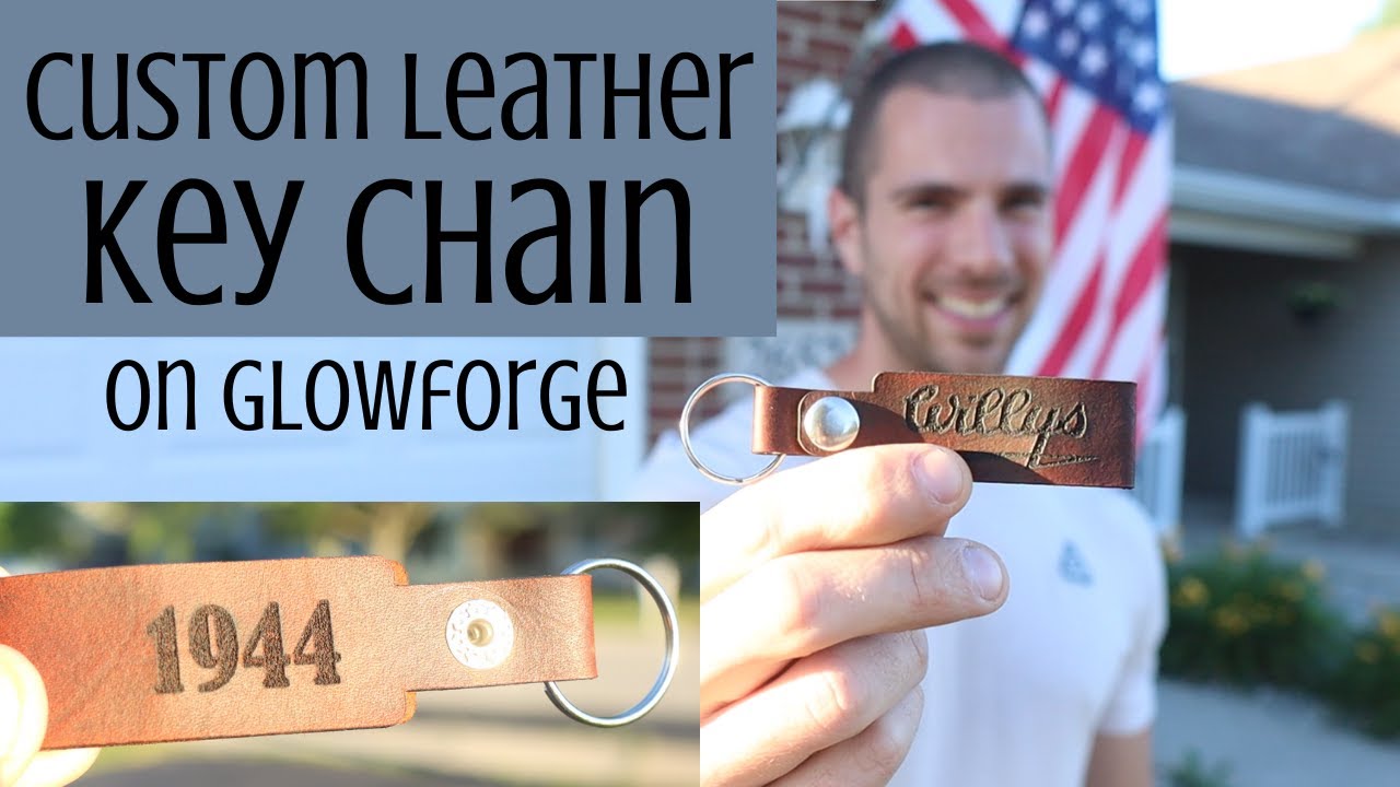 Custom Leather Key Chain with YouTube