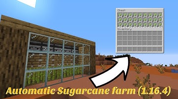 Minecraft : Very simple small AUTOMATIC sugarcane farm (1.16.4)