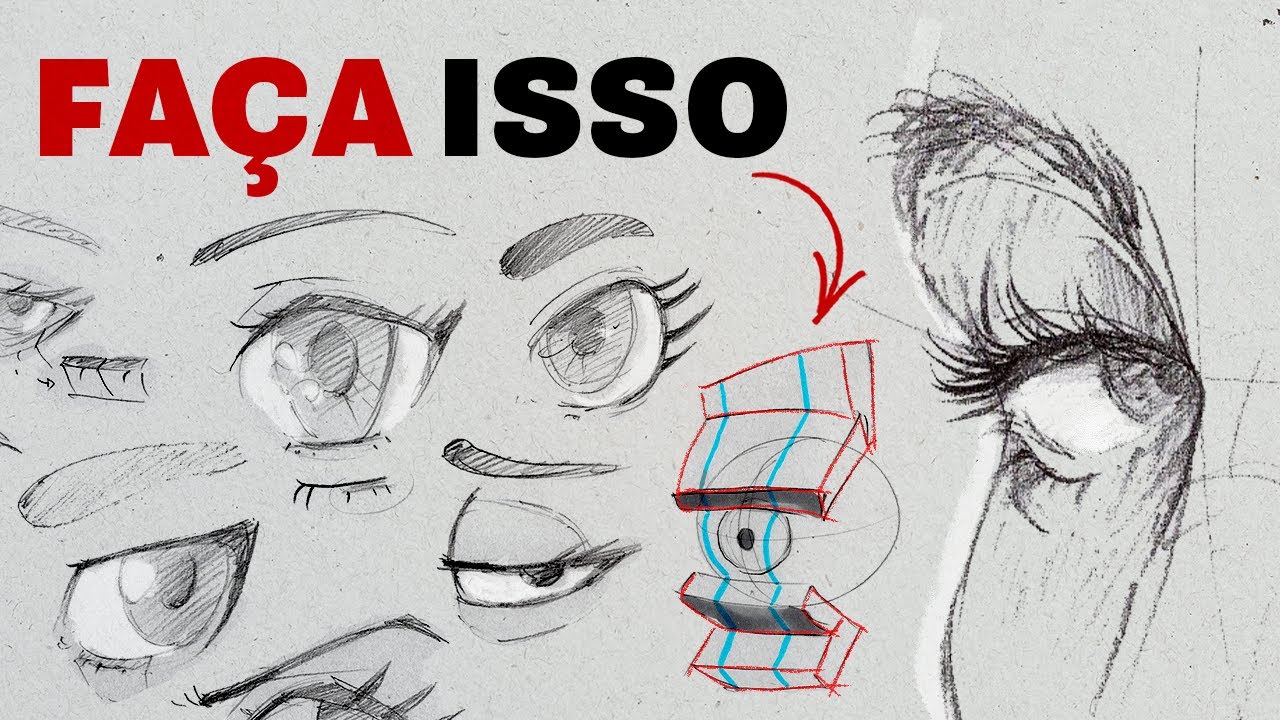 Essa técnica simples me ajudou a desenhar olhos melhores para os meus personagens originais