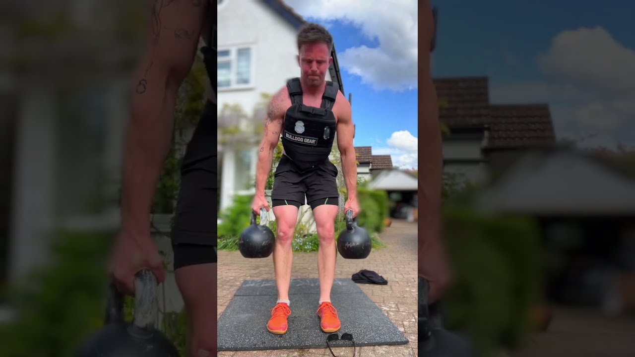 Weight vest and kettlebell home workout for muscular endurance kettlebell weightvest