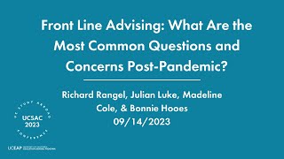 Front line Advising: What Are The Most Common Questions and Concerns Post Pandemic
