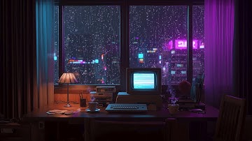 80s/90s Lofi Hip Hop Beats 🌃 Rain + Vintage Japanese Room for Sleep & Study