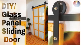 DIY/ Glass Panel Sliding Door