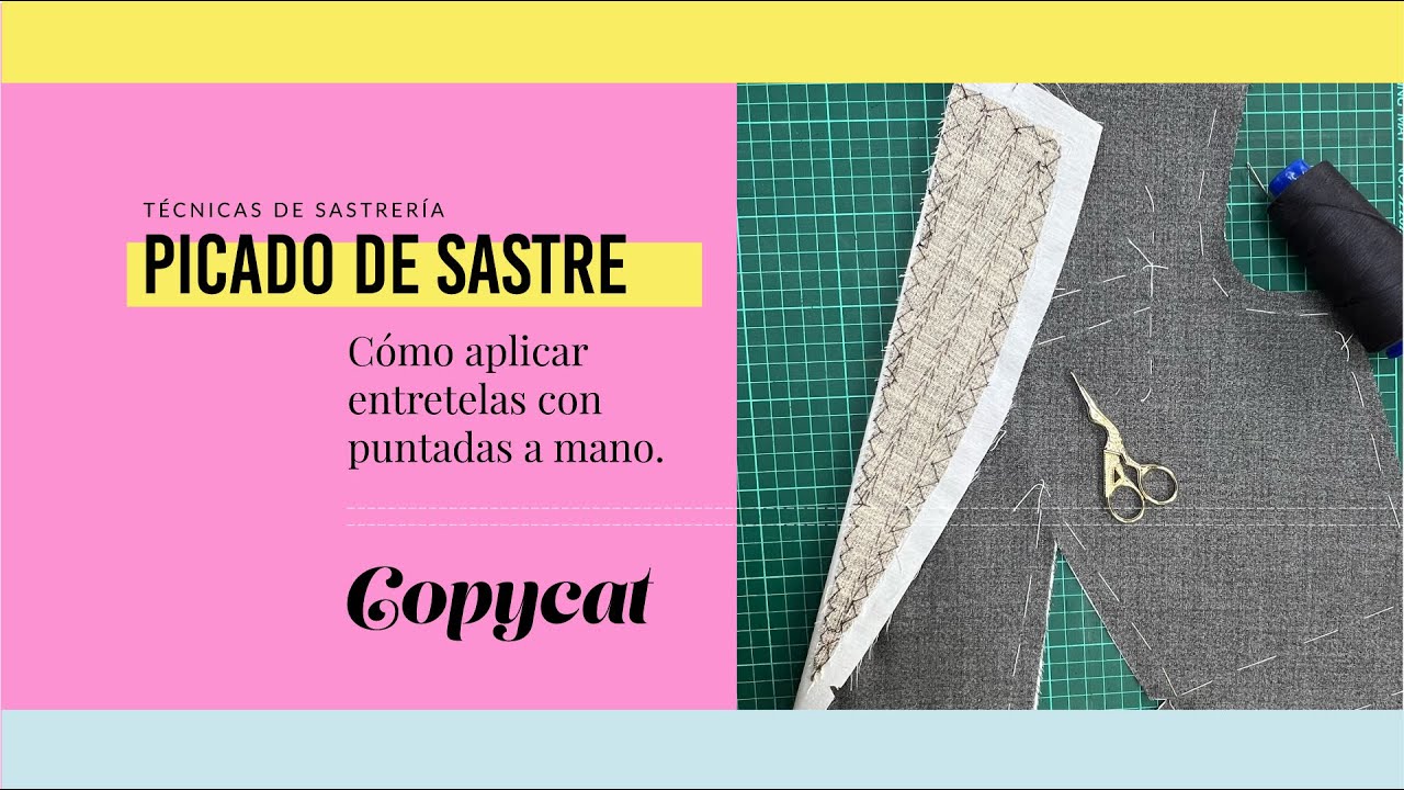 Cómo coser entretela con picado de sastre