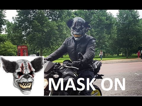 Mask on: Riding with a scary mask through central London - YouTube