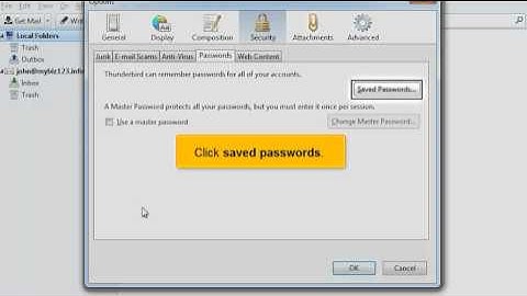 Changing your email password in Thunderbird
