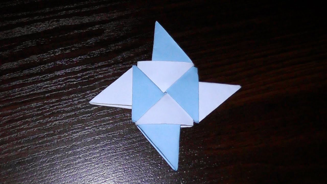 3D origami shuriken Ninja star (tutorial, instructions) for beginners YouTube