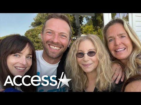 Dakota Johnson & Chris Martin Are All Smiles At Barbra Streisand's Party - Access