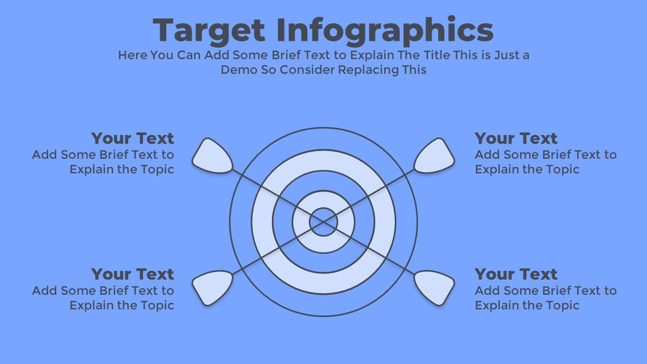 PowerPoint Arrow in Target Infographic Slide