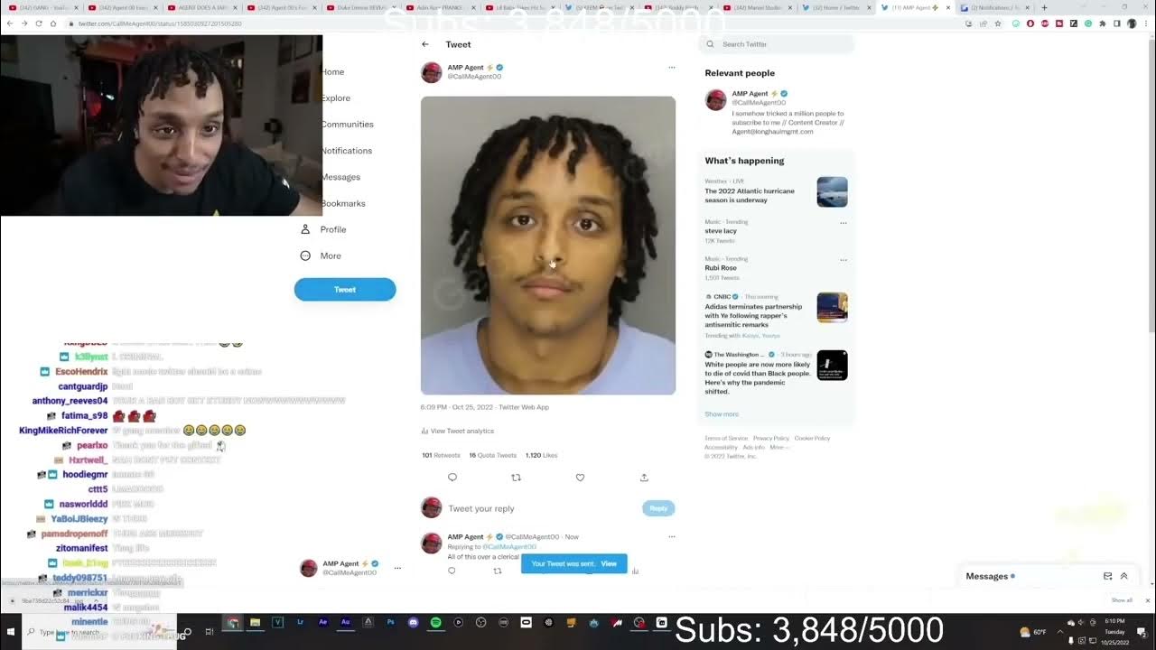 Agent mugshot released YouTube