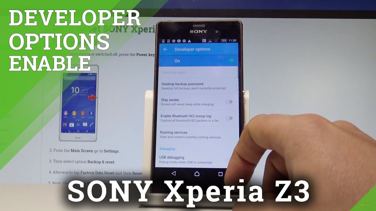 Verloren hart bedelaar Onbevredigend How to Allow Developer Options on SONY Xperia Z3 - Enable USB Debugging  |HardReset.Info - YouTube