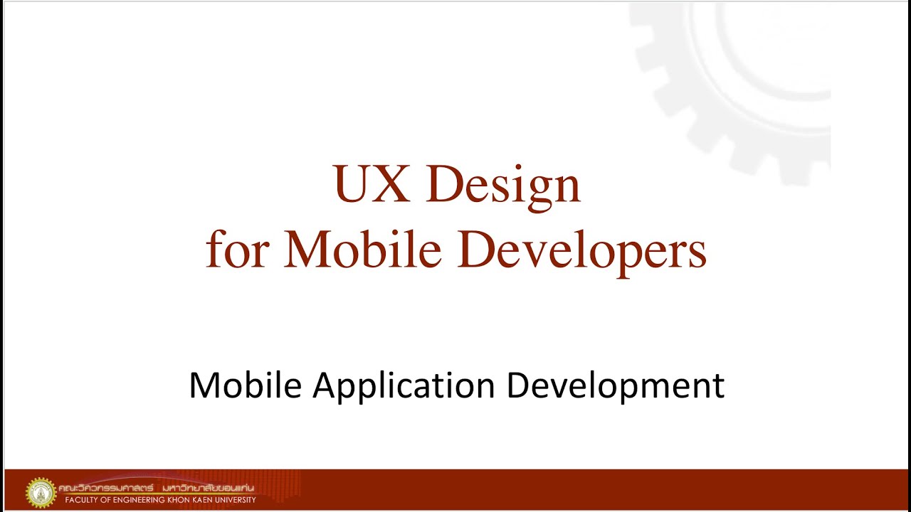 UX Design for Mobile Developers - YouTube