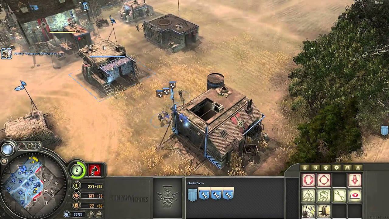 Company of Heroes - Axis (Wehrmacht) Defensive Doctrine Gameplay VS Expert A.I.