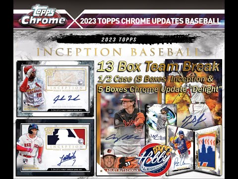 2023 Topps Inception/Update DELIGHT 13 Box Team Break #3  12/08/23 