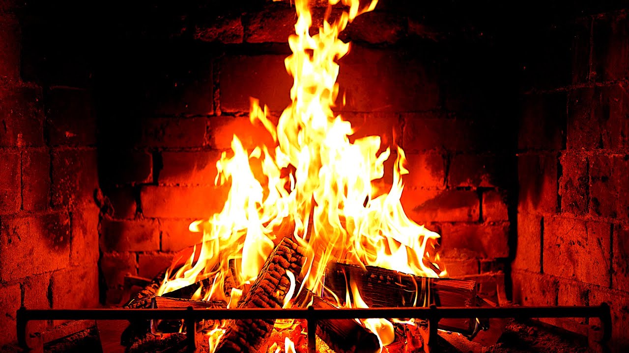 Cozy Fireplace 4K (12 HOURS). Fireplace with Crackling Fire Sounds. Fireplace Ambience