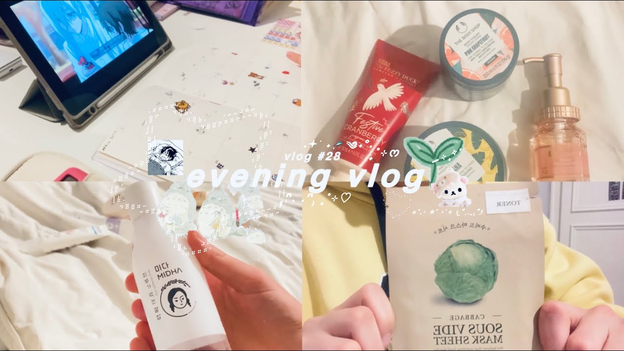 night time but I am still awake ~ 🌌🗒️| evening tasks, skincare, haircare, planner deco !
