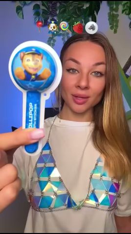 poppypuppy☆ Opened blue lollipop with puppy sticker 🍢🤡 - YouTube