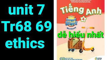 Bài tập tiếng anh lớp 4 unit 7 ethics  trang 68 69 my family i-learn smart start dễ hiểu nhất 