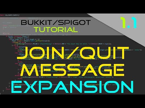 Minecraft Bukkit/Spigot Plugin Tutorial #1.1 EXPANSION: Spicing up with CHATCOLOR!