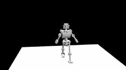 Robot walk forward (Maya Animation)